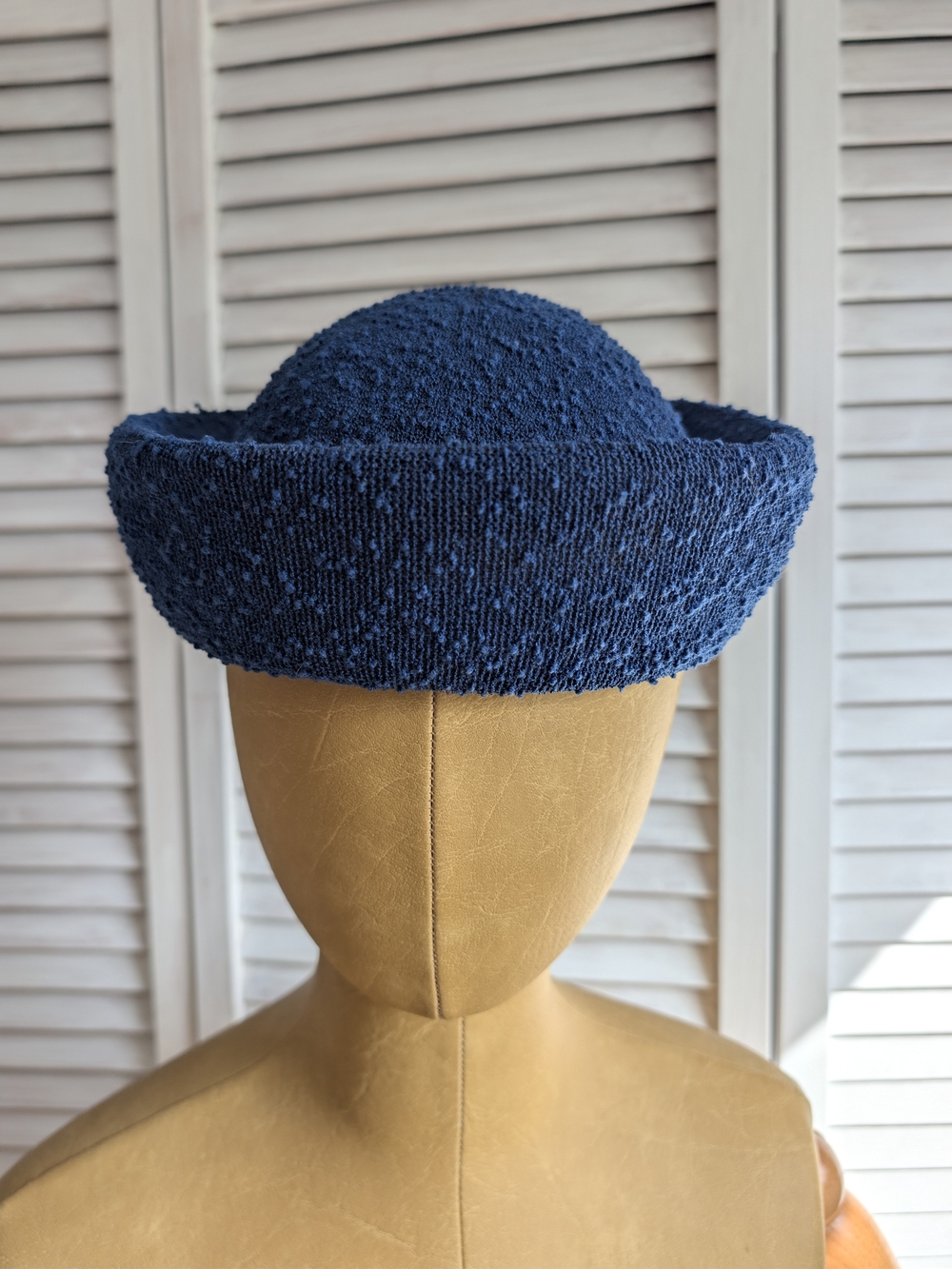 Classic Vintage Navy Textured Women's Hat